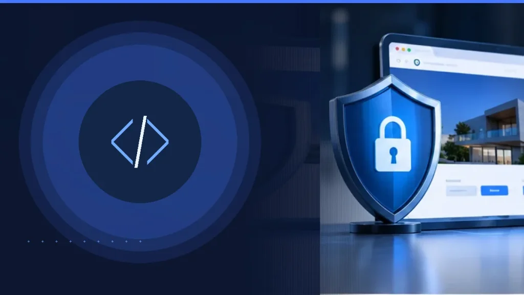 Secure website browser — conceptual cybersecurity image