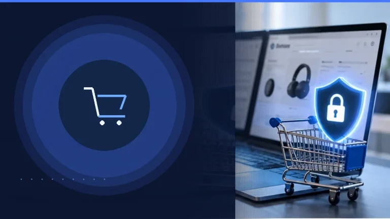 Ecommerce security — conceptual cybersecurity image