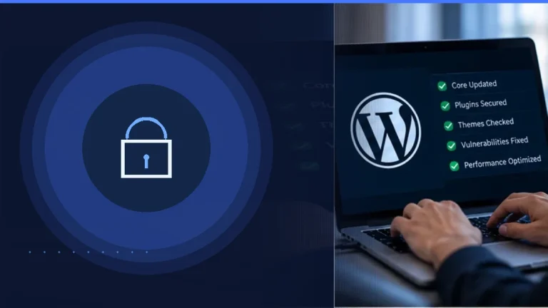 WordPress hardening — conceptual cybersecurity image