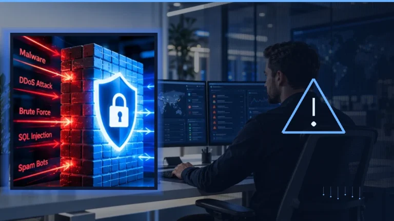 WordPress login protection against automated attacks — original Defendoria editorial illustration